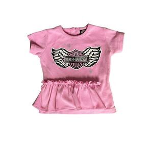 Harley Davidson Pink Girls T-Shirt Sz 18mos​​​​